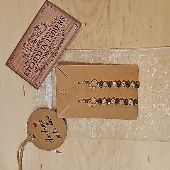 Hand crafted glass bead earrings - Picture 2 of 5